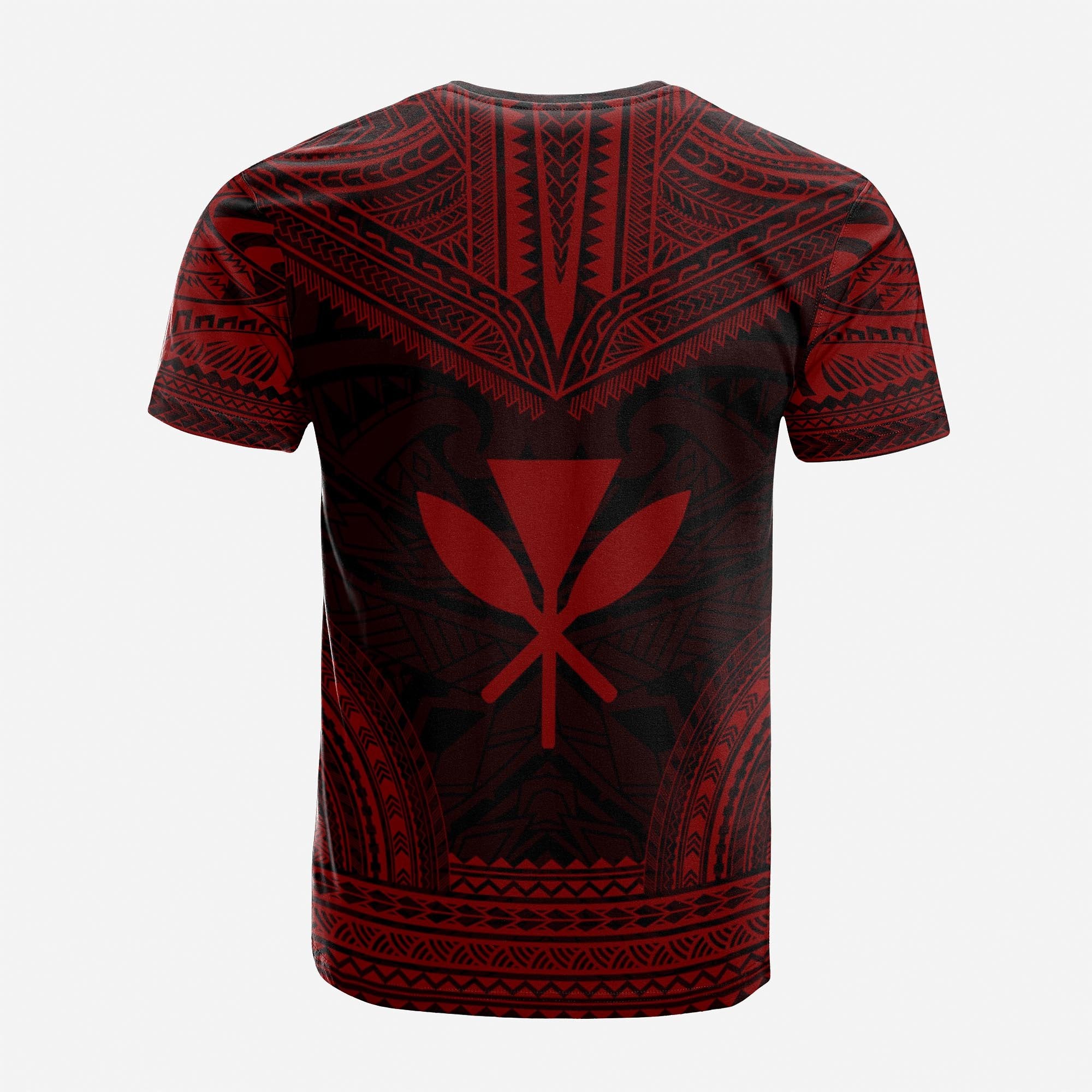 Hawaii Custom T Shirt Kanaka Maoli Polynesian Chief Tattoo Red Version Unisex Red - Polynesian Pride
