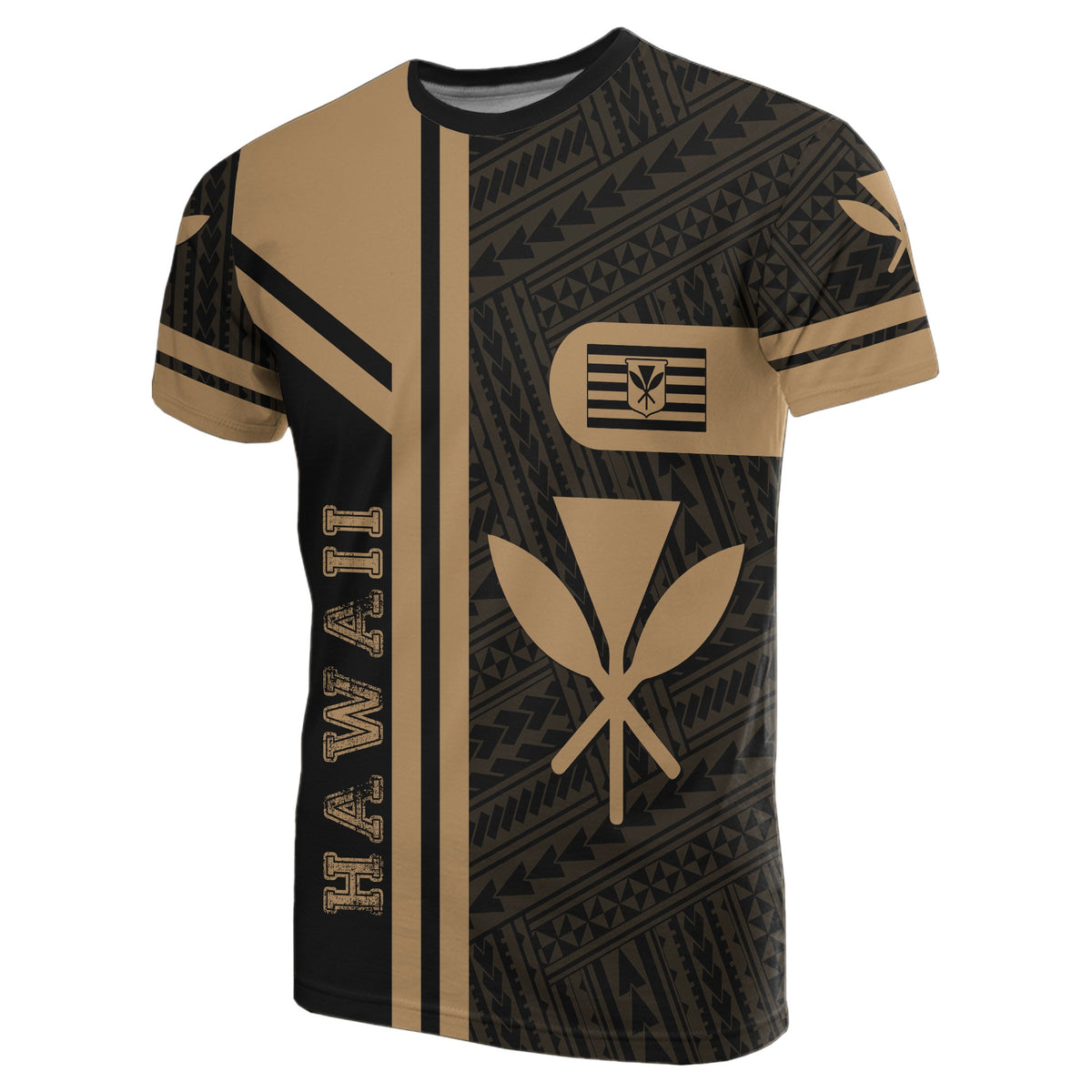 Kanaka Polynesian T Shirt Gold Morale Style - Polynesian Pride