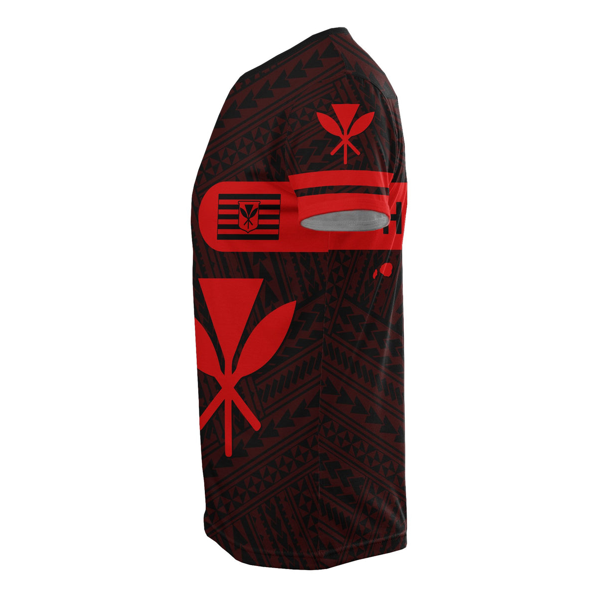 Kanaka Polynesian T Shirt Red Morale Style - Polynesian Pride