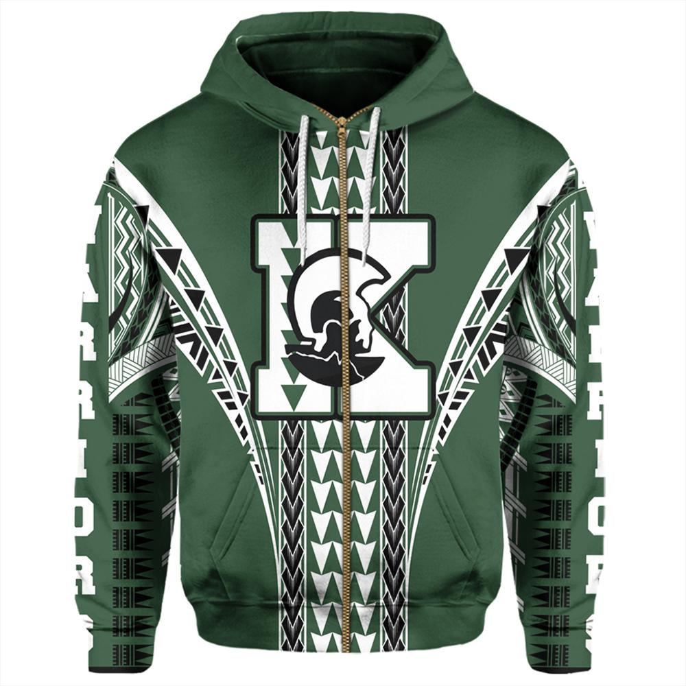 Hawaii Hoodie Kapaa High Zip Hoodie - Polynesian Pride