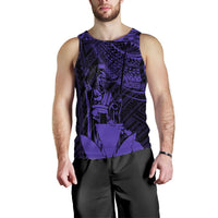 Hawaiian King Kanaka Map Polynesian Kauai Men's Tank Top - Purple - Hala Style - AH - Polynesian Pride
