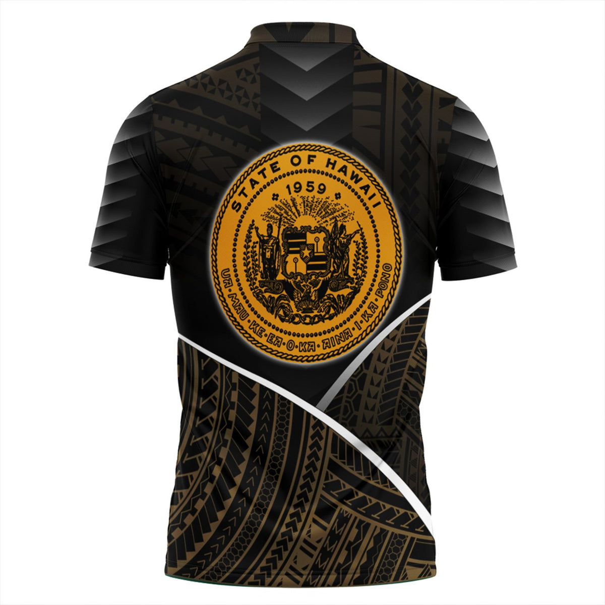 Hawaiian Kings Hawaii Coat Of Arms Polynesian Polo Shirt Mana Style - Polynesian Pride