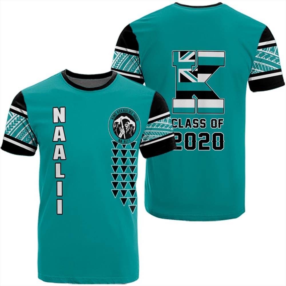 Custom Hawaii King Kekaulike High Custom Your Class T Shirt Unisex Turquoise - Polynesian Pride