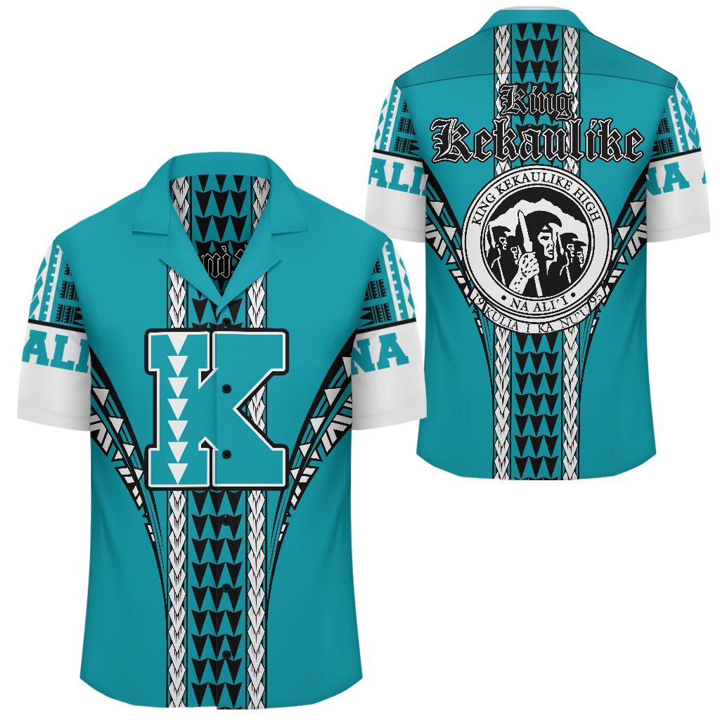 Hawaii Hawaiian Shirt - King Kekaulike High Hawaiian Shirt - AH Unisex Turquoise - Polynesian Pride