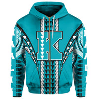 Hawaii Hoodie King Kekaulike High Zip Hoodie - Polynesian Pride