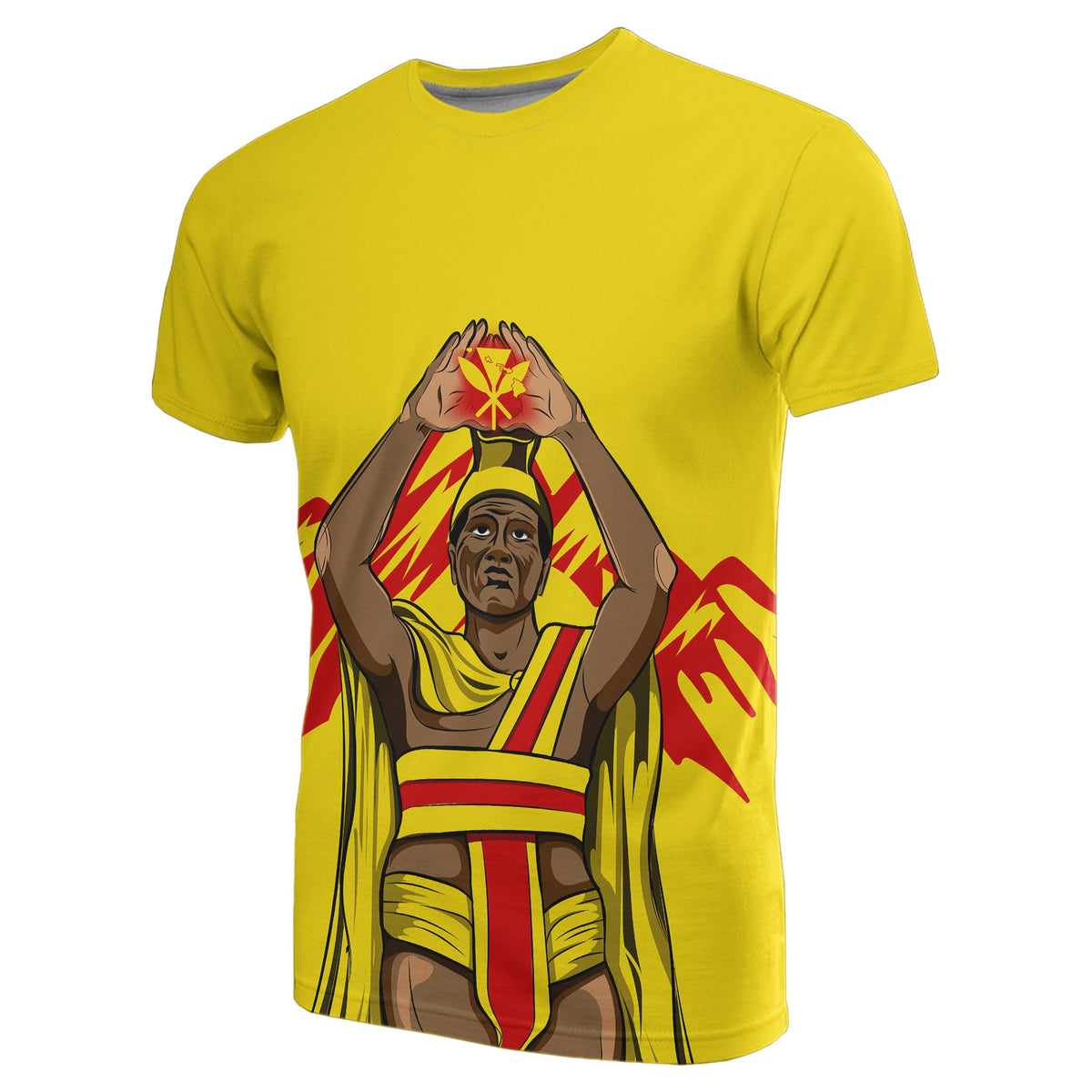 King Kanaka Kauka T Shirt Yellow - Polynesian Pride