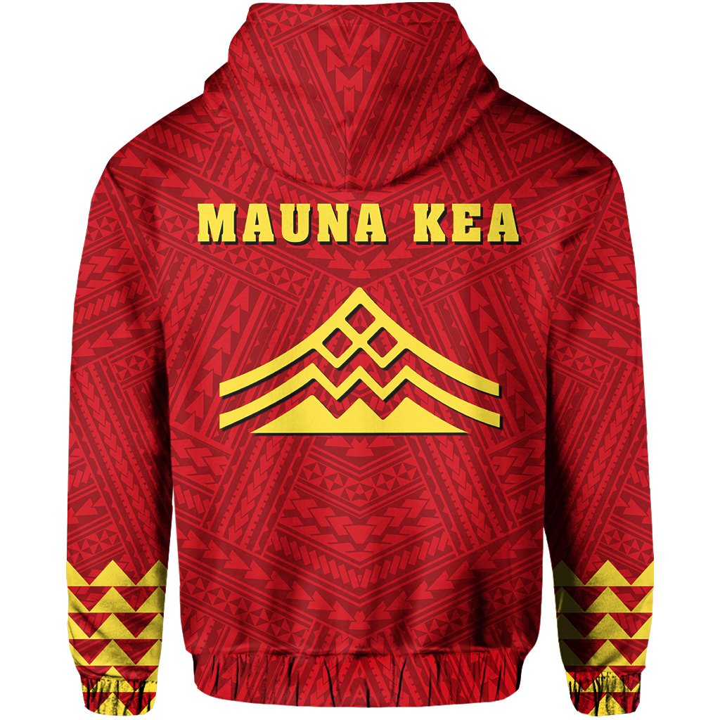 King Mauna Kea Kauka Zipper Hoodie Red - Polynesian Pride