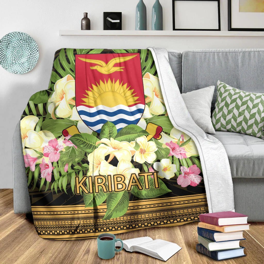 Kiribati Premium Blanket - Polynesian Gold Patterns Collection - Polynesian Pride