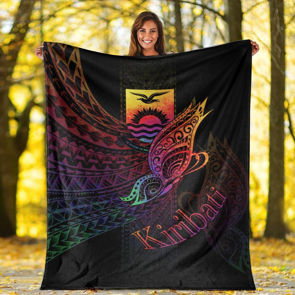 Kiribati Premium Blanket - Butterfly Polynesian Style - Polynesian Pride