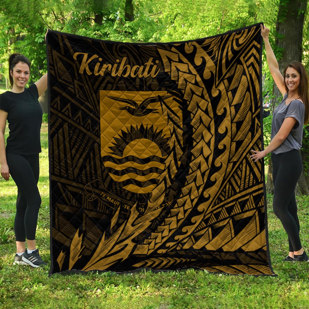 Kiribati Premium Quilt - Wings Style Black - Polynesian Pride