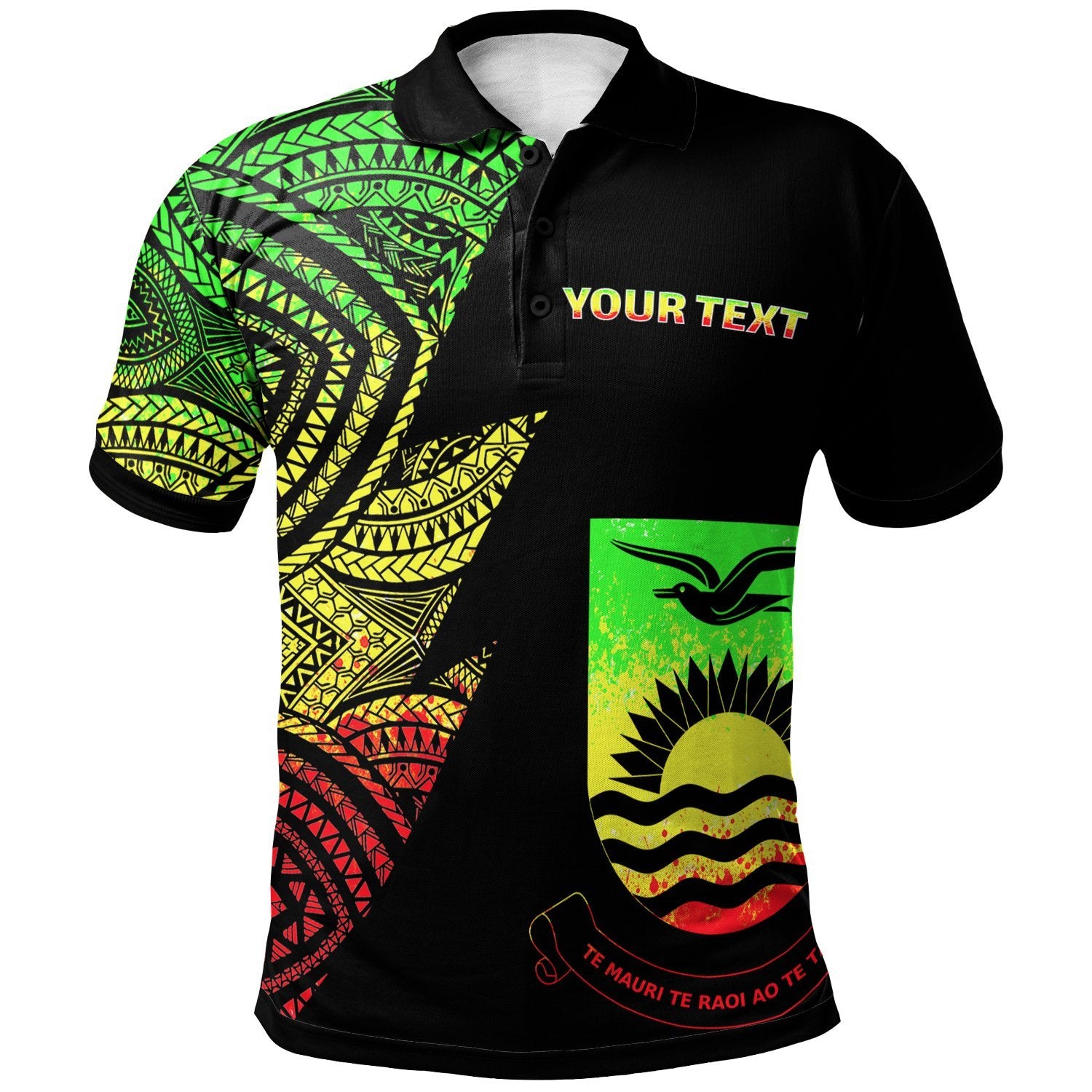 Kiribati Custom Polo Shirt Flash Style Reggae Unisex Reggae - Polynesian Pride