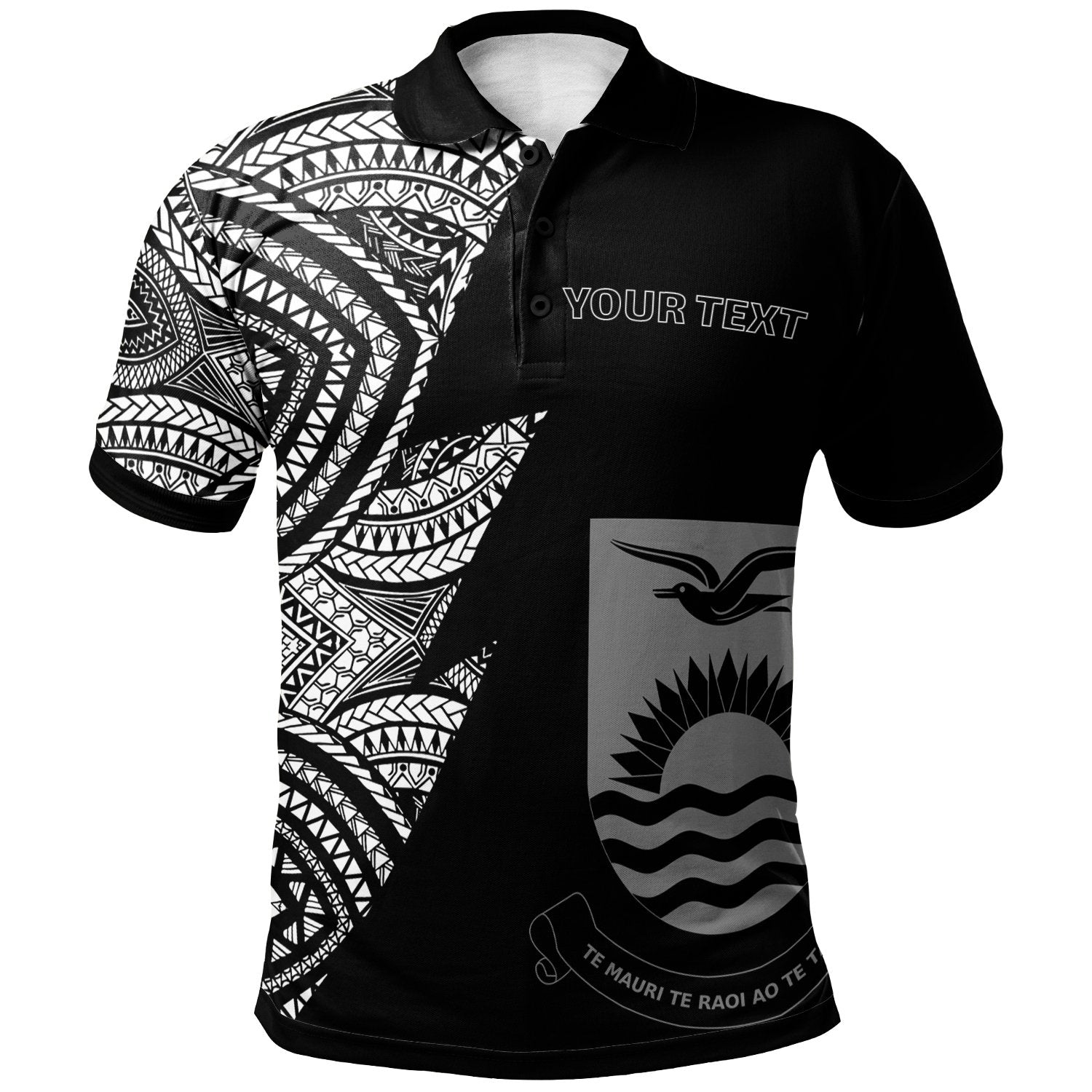 Kiribati Custom Polo Shirt Flash Style White Unisex White - Polynesian Pride