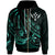 Kosrae Zip Hoodie The Flow of The Ocean Unisex Green - Polynesian Pride