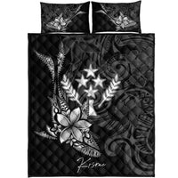 Kosrae State Quilt Bed Set - Fish With Plumeria Flowers Style - Polynesian Pride