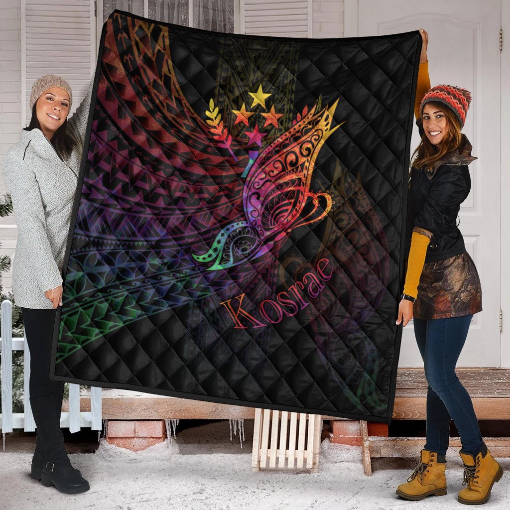 Kosrae State Premium Quilt - Butterfly Polynesian Style - Polynesian Pride