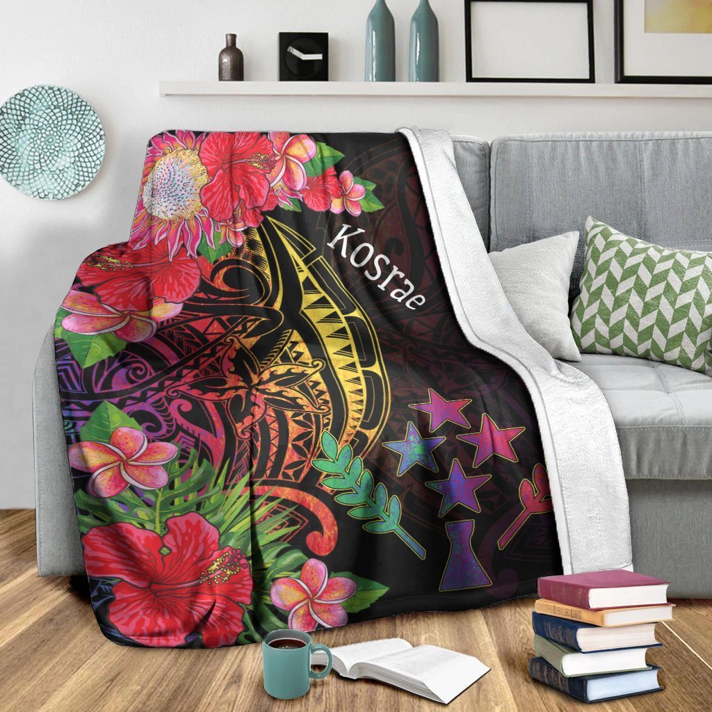 Kosrae State Premium Blanket - Tropical Hippie Style - Polynesian Pride