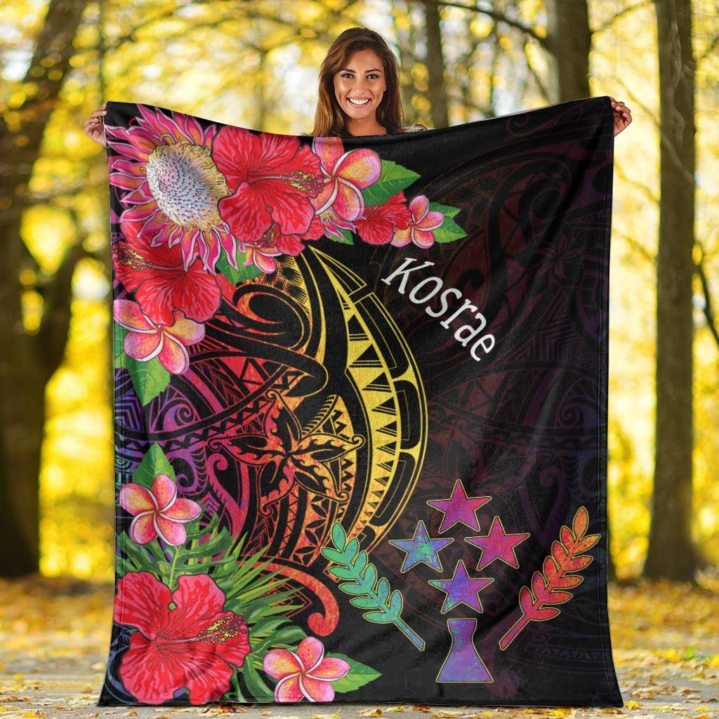 Kosrae State Premium Blanket - Tropical Hippie Style - Polynesian Pride