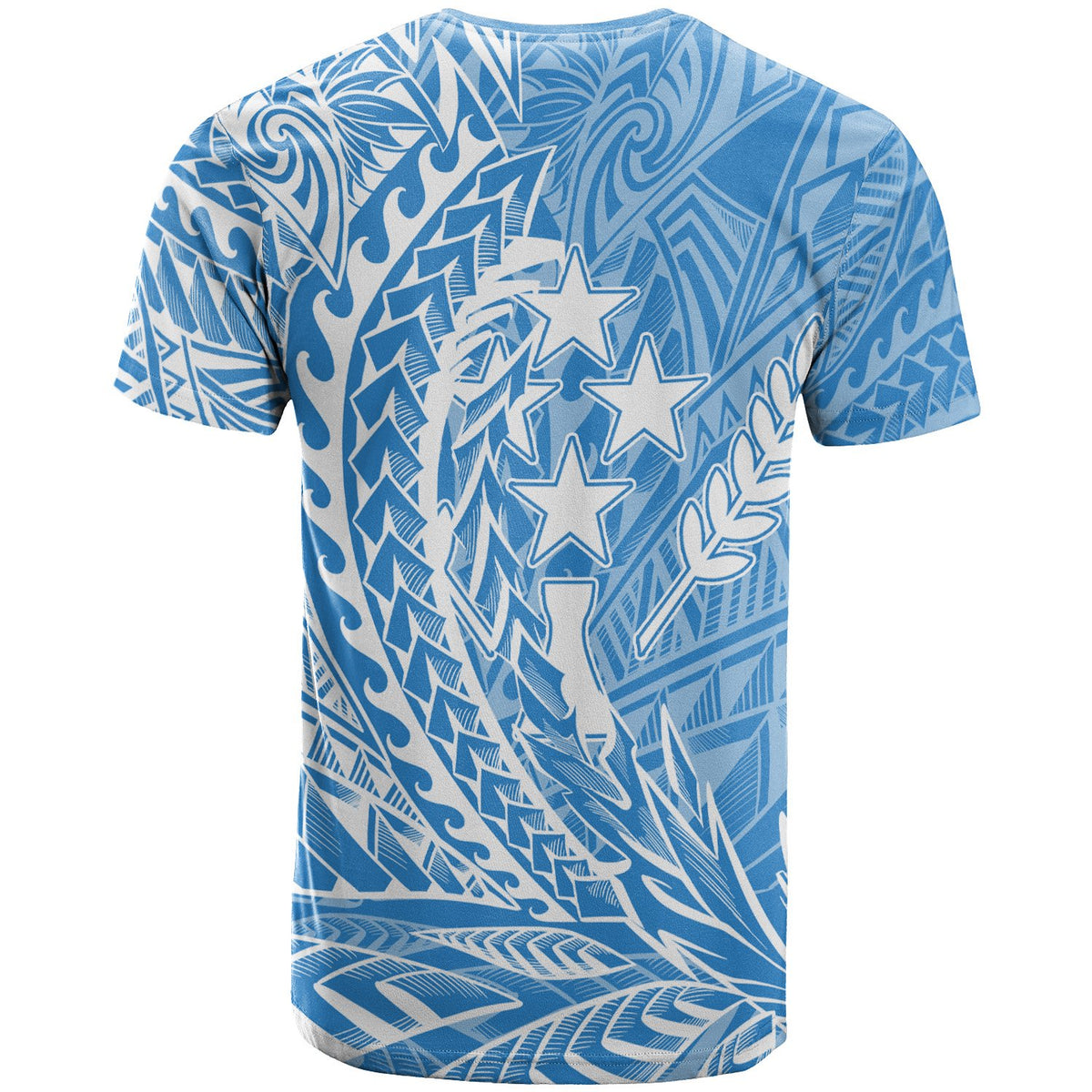 Kosrae State T Shirt Wings Style Flag Color - Polynesian Pride