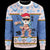 Kosrae Christmas Sweater - Santa Claus Polynesian Tattoo Unisex Blue - Polynesian Pride