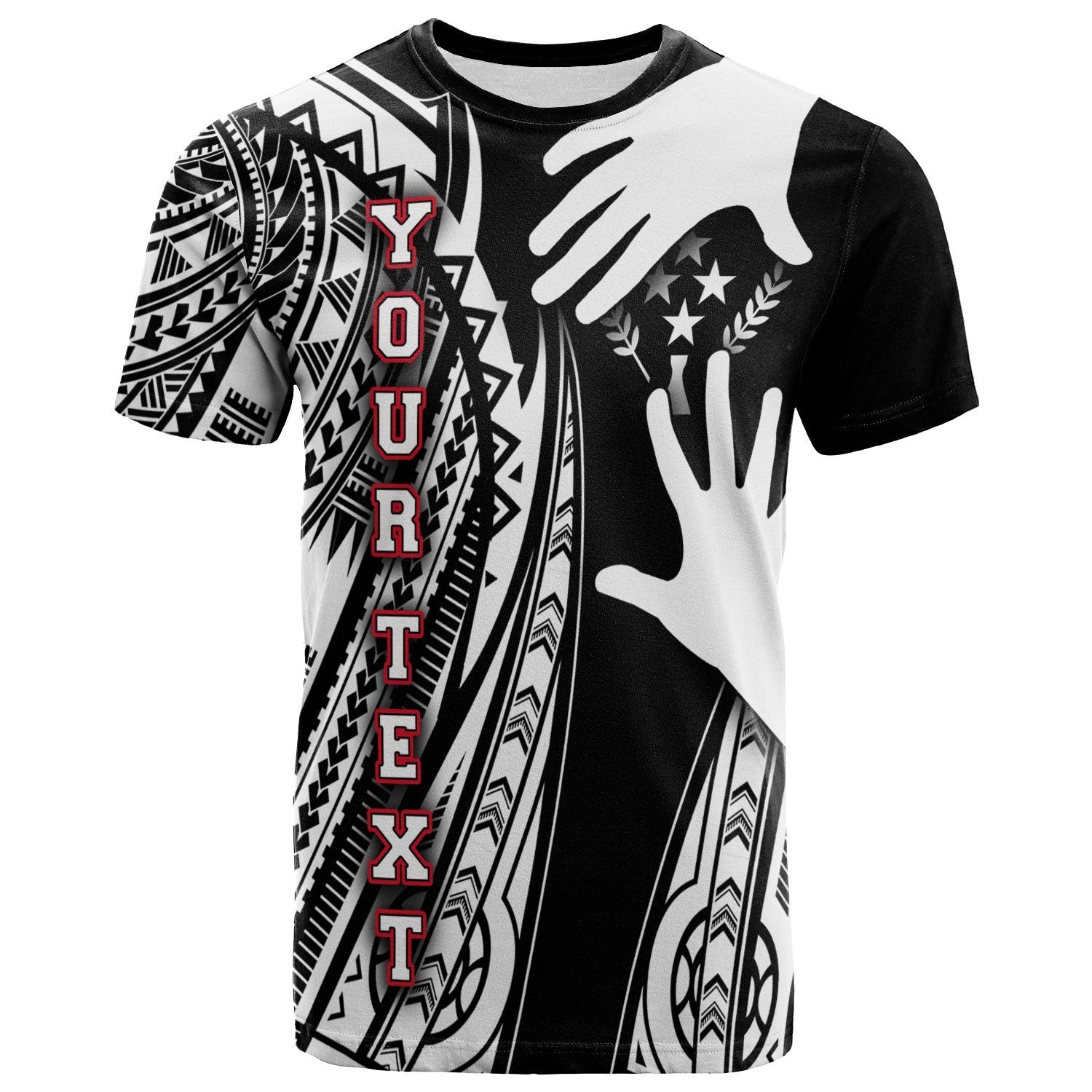 Kosrae Custom Personalized T Shirt Touch My Heart Unisex Black - Polynesian Pride
