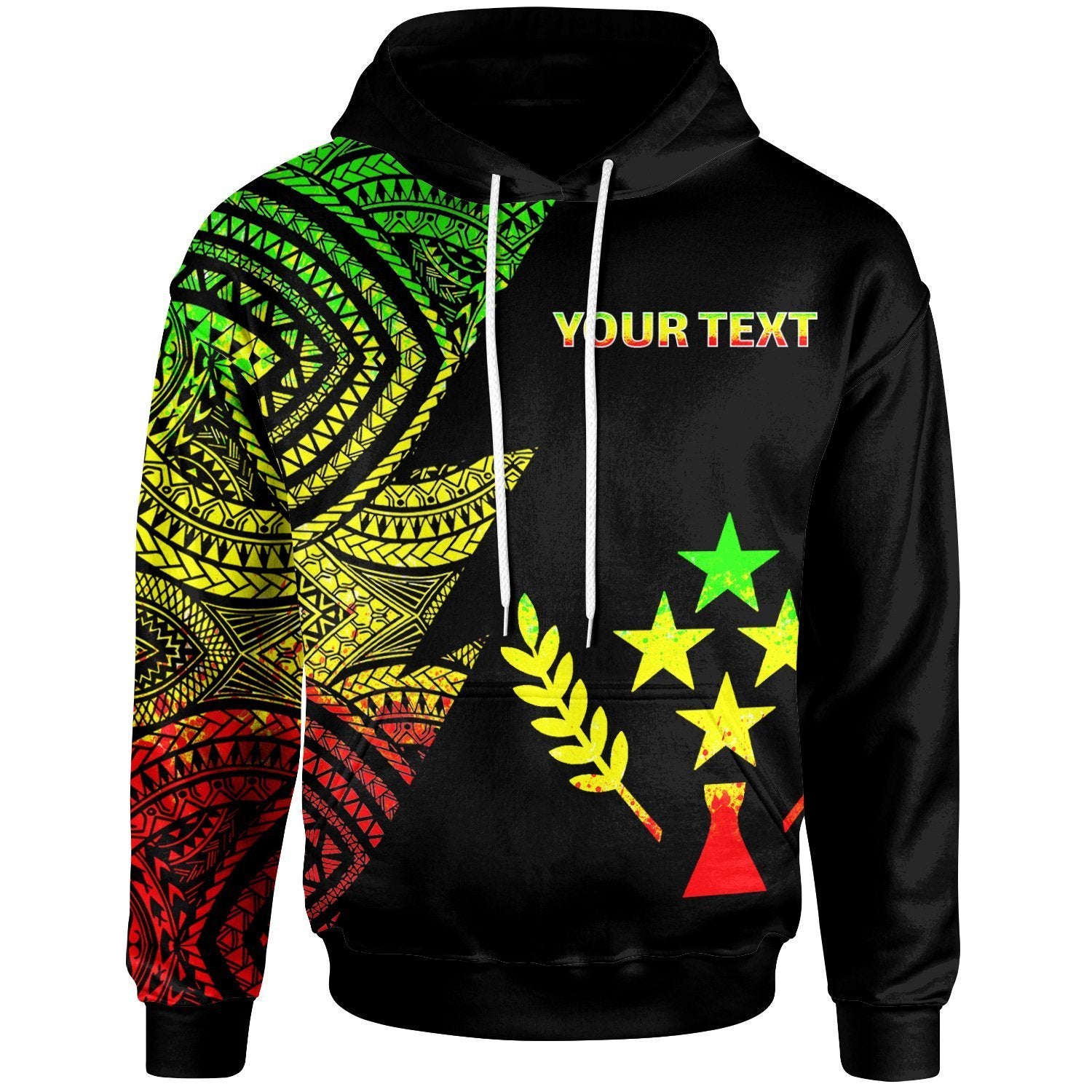 Kosrae Custom Personalized Hoodie Flash Style Reggae Unisex Reggae - Polynesian Pride