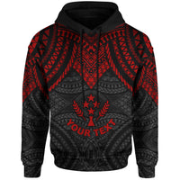 Kosrae Custom Hoodie Micronesian Pattern Armor Style - Polynesian Pride