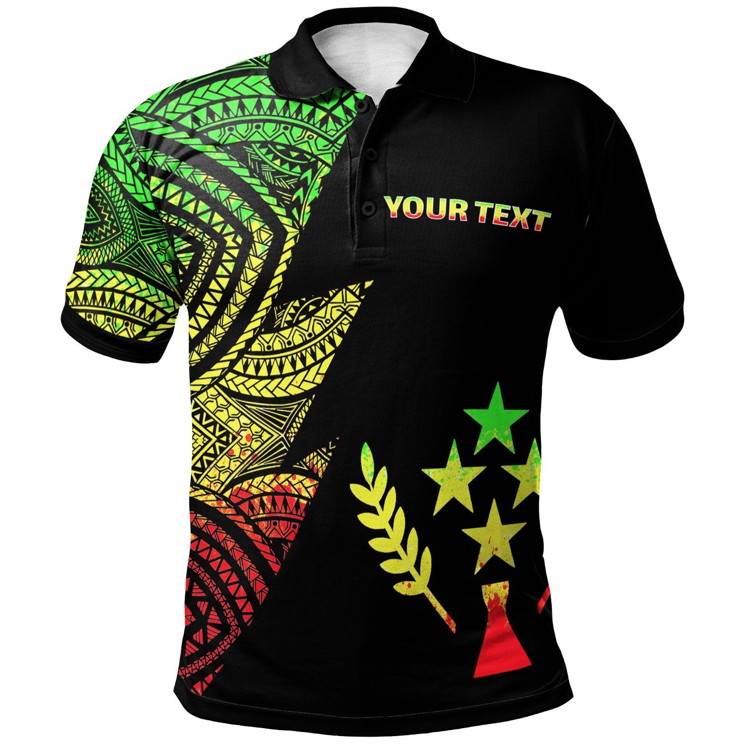 Kosrae Custom Polo Shirt Flash Style Reggae Unisex Reggae - Polynesian Pride