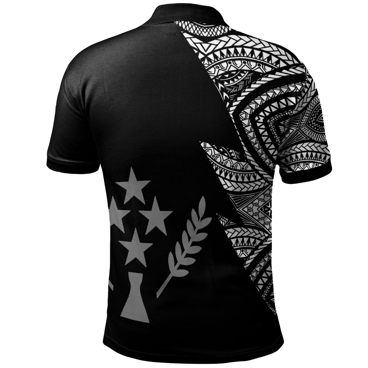 Kosrae Custom Polo Shirt Flash Style White - Polynesian Pride