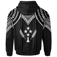 Kosrae Hoodie Polynesian Armor Style Black - Polynesian Pride