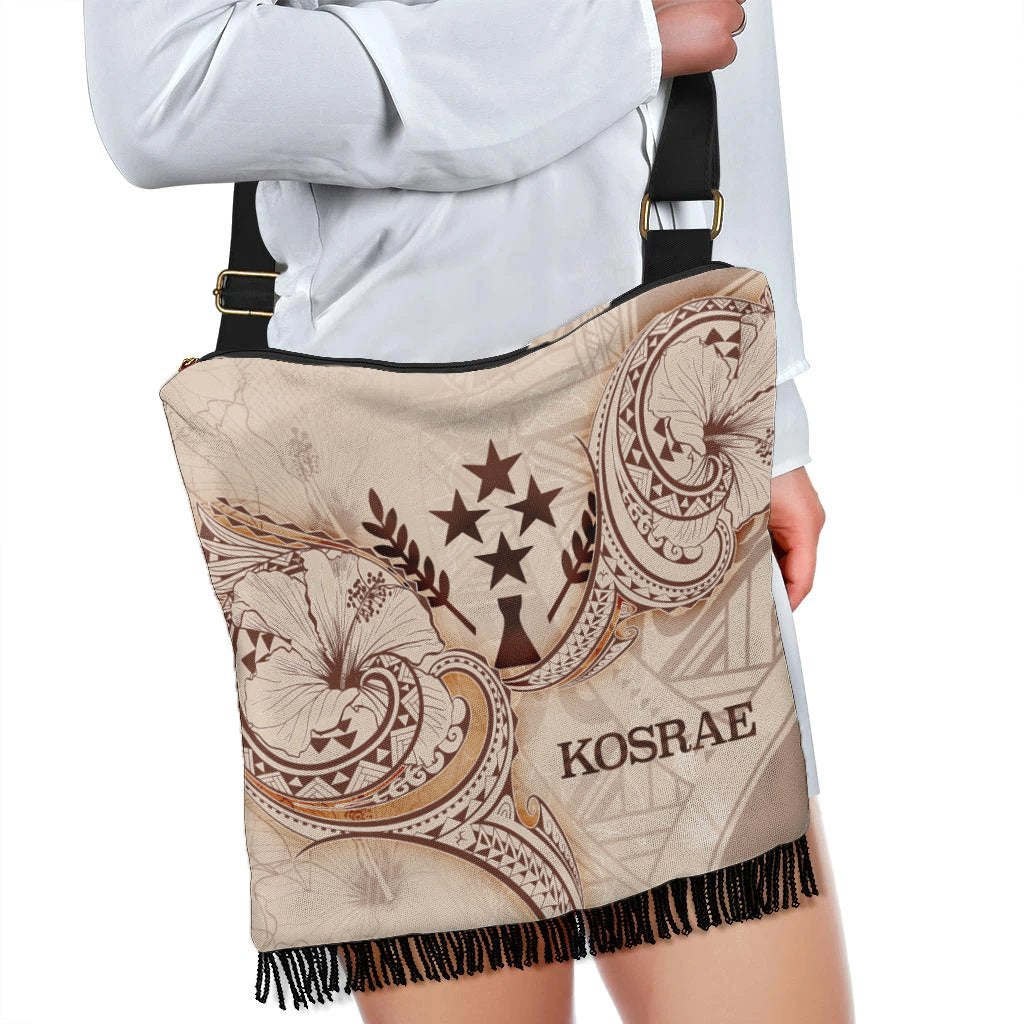 Kosrae Boho Handbag - Hibiscus Flowers Vintage Style - Polynesian Pride