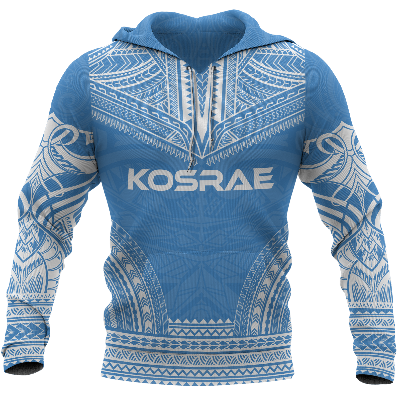Kosrae Polynesian Chief Hoodie Unisex Blue - Polynesian Pride