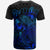 Kosrae T Shirt Kosrae FLag Turtle Hibiscus Blue - Polynesian Pride