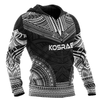 Kosrae Polynesian Chief Hoodie Black Version - Polynesian Pride