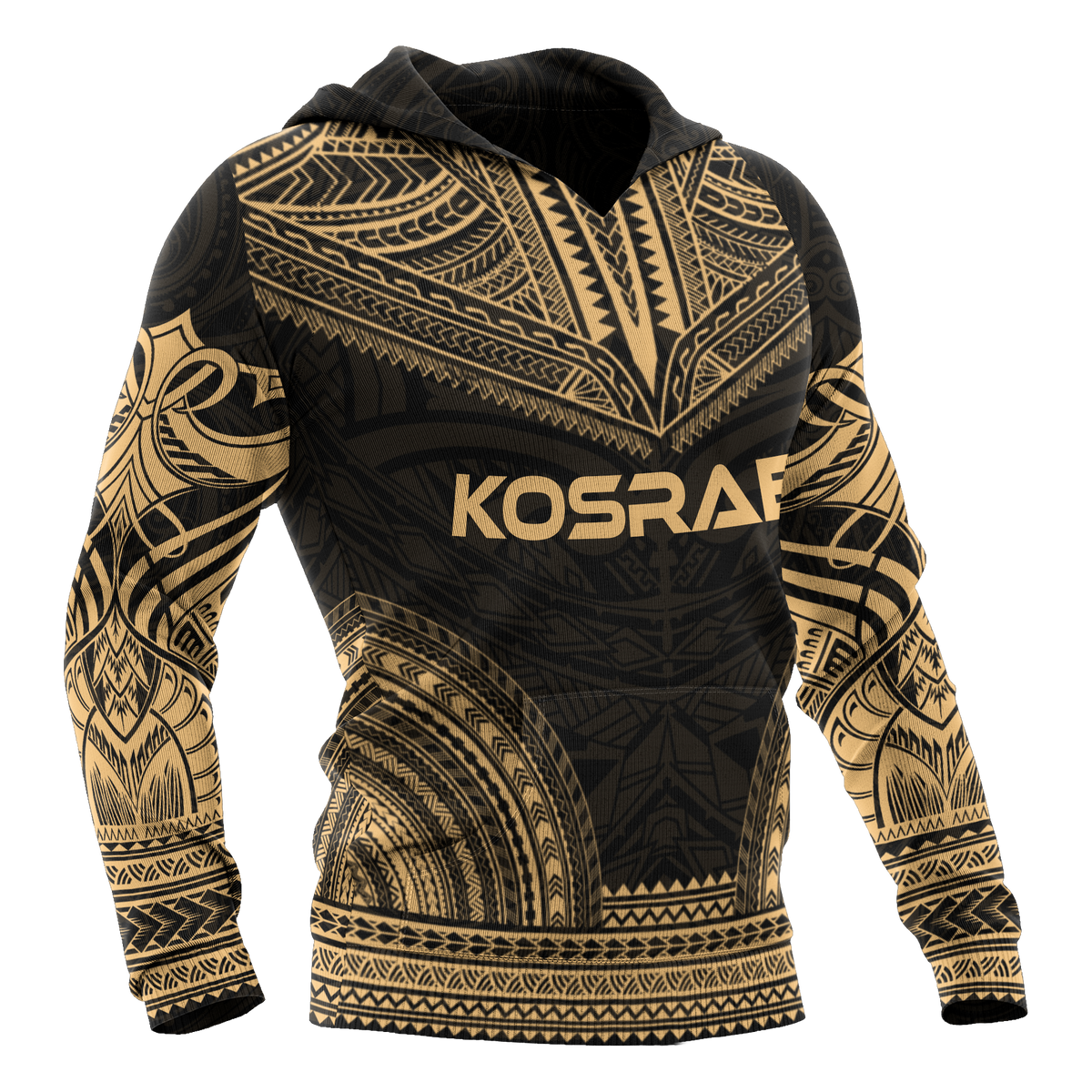 Kosrae Polynesian Chief Hoodie Gold Version - Polynesian Pride