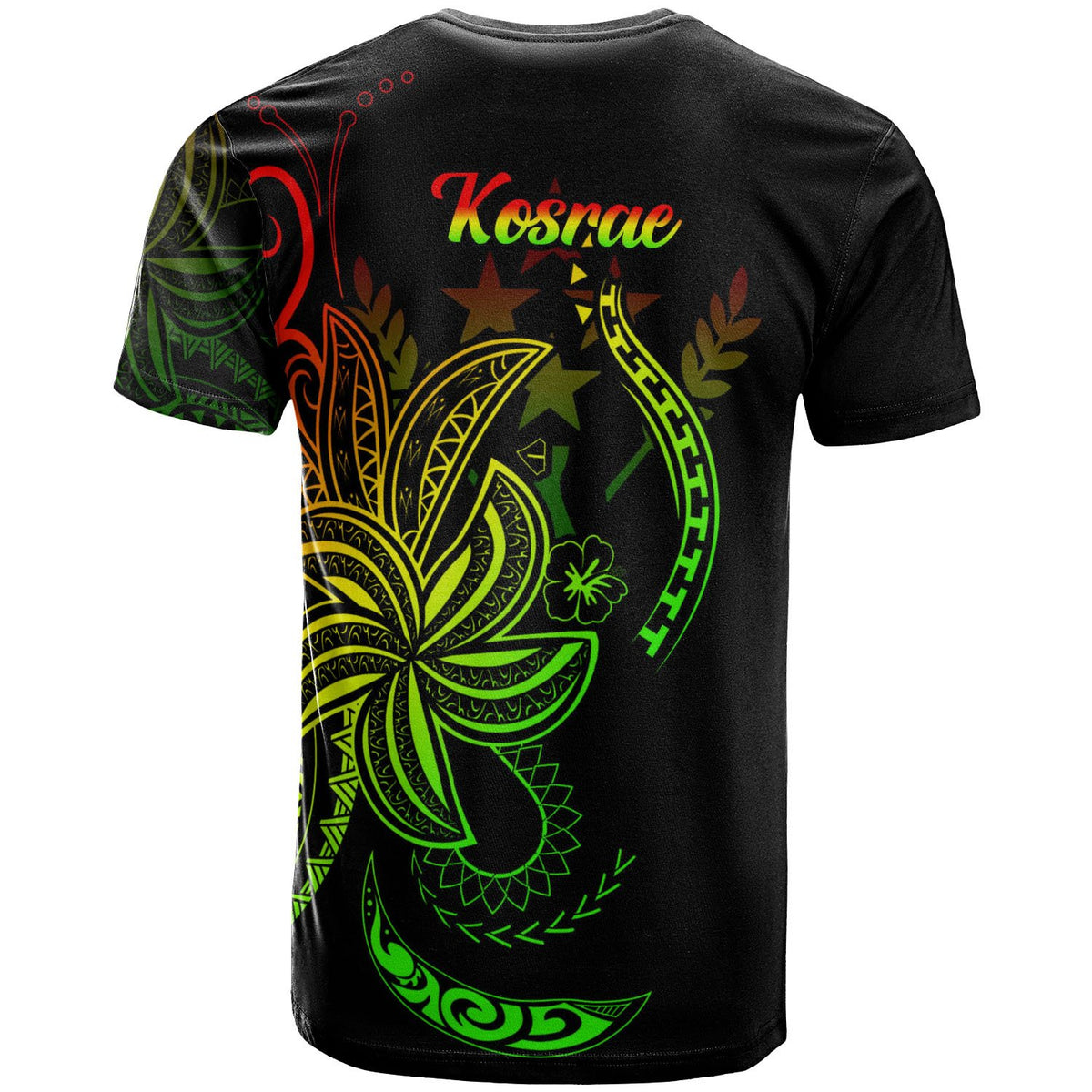 Kosrae State T Shirt Country Code With Seal - Polynesian Pride