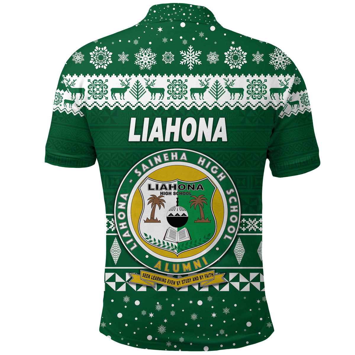 Liahona High School Christmas Polo Shirt Simple Style LT8 - Polynesian Pride