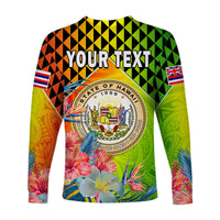 (Custom Personalised) Hawaii Long Sleeve Shirt Hawaiian Tribal Kanaka Maoli Hibiscus LT14 - Polynesian Pride