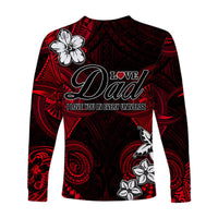 (Custom Personalised) Polynesian Fathers Day Long Sleeve Shirt I Love You In Every Universe - Red LT8 - Polynesian Pride