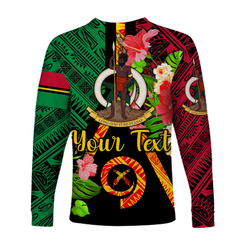 (Custom Personalised) Vanuatu Long Sleeve Shirt Independence Be Proud Vanuatu Flag LT8 - Polynesian Pride