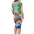 (Custom Personalised) Polynesian Turtle Coconut Tree And Orchids Long Sleeves Dress LT14 - Polynesian Pride