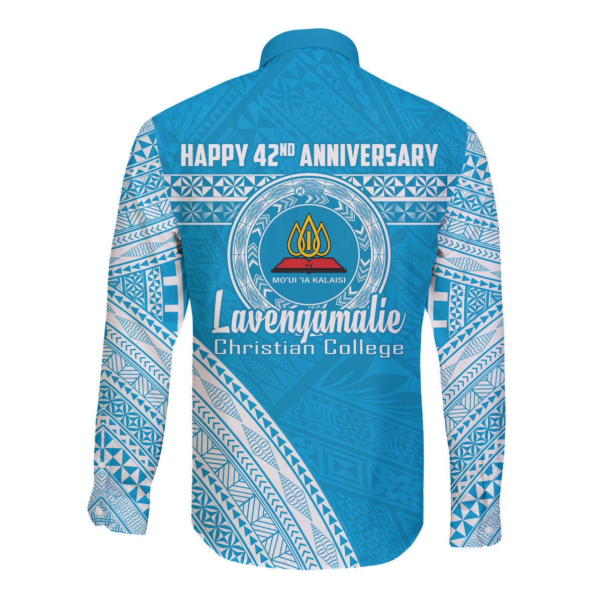 Lavengamalie College Tonga Hawaii Long Sleeve Button Shirt Happy 42nd Anniversary LT13 - Polynesian Pride