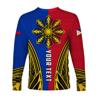 (Custom Personalised) Philippines Long Sleeve Shirt Sun Rayonnant LT13 - Polynesian Pride