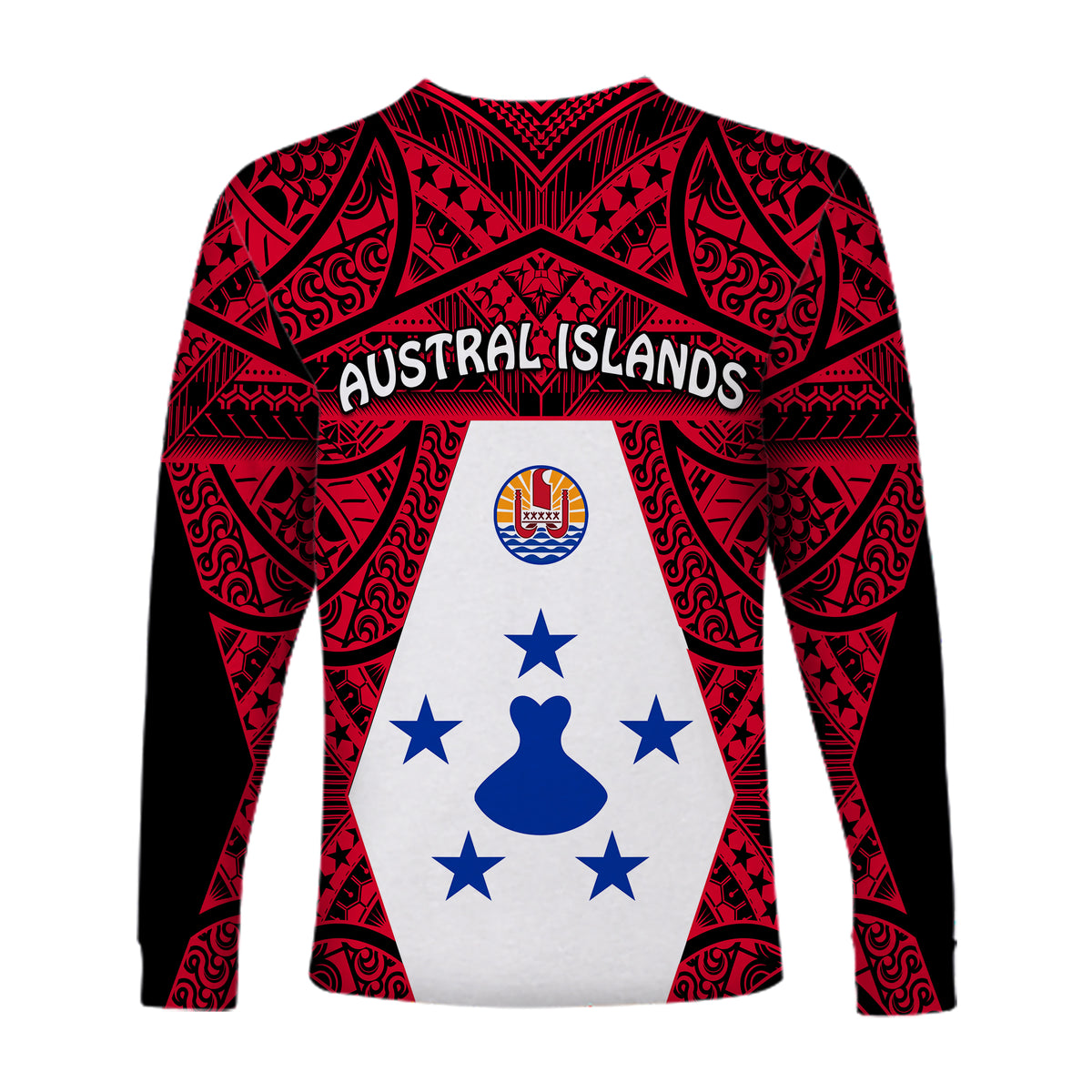 Austral Islands Long Sleeve Shirt Polynesian Pattern French Polynesia LT13 - Polynesian Pride