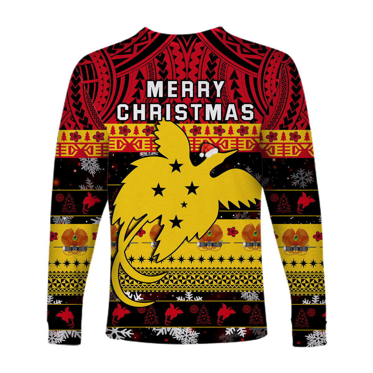 Papua New Guinea Christmas Long Sleeve Shirt Raggiana Loved LT13 - Polynesian Pride