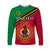 (Custom Personalised) Vanuatu Long Sleeve Shirt Pattern Sand Drawing LT13 Unisex Red - Polynesian Pride