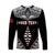 (Custom Personalised) Tonga Long Sleeve Shirt Tongan Kupesi Pattern LT13 Unisex Black - Polynesian Pride