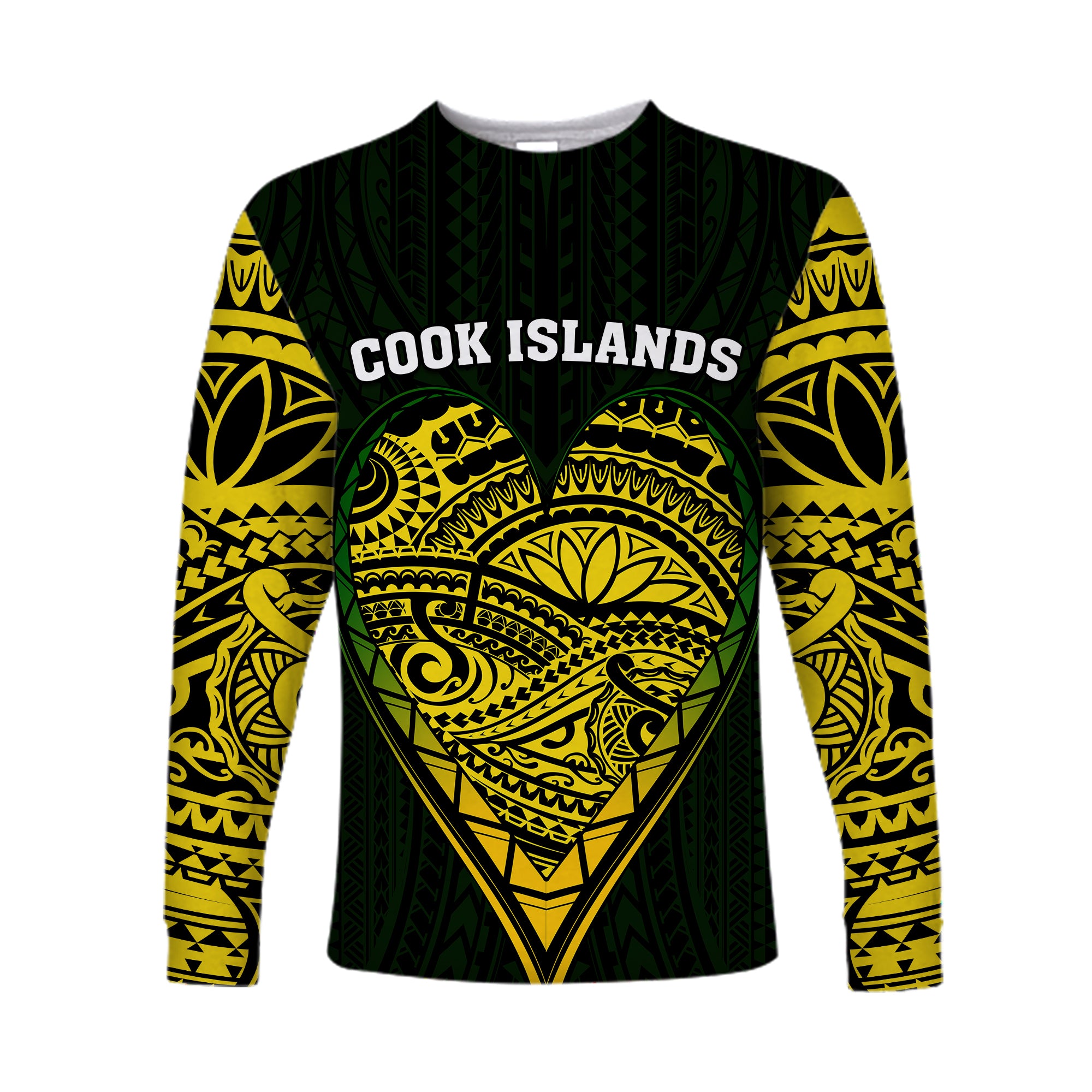 Cook Islands Pattern Long Sleeve Shirt Always In My Heart LT13 Unisex Black - Polynesian Pride
