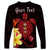 (Custom Personalised) Hawaii Turtle Long Sleeve Shirt Hawaiian Flowers Version Red Elegant LT13 - Polynesian Pride