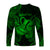 Aquarius Zodiac Polynesian Long Sleeve Shirt Unique Style - Green LT8 - Polynesian Pride