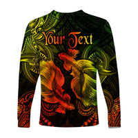 (Custom Personalised) Pisces Zodiac Polynesian Long Sleeve Shirt Unique Style - Reggae LT8 - Polynesian Pride